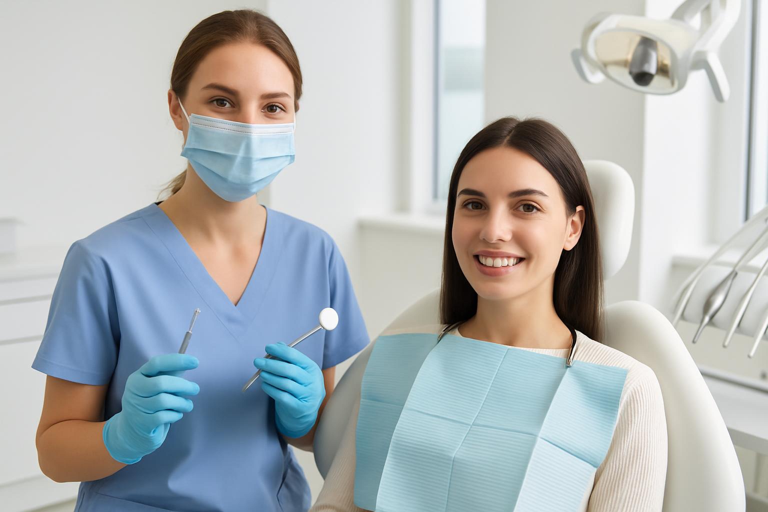 Dental hygienist preparing for a deep cleaning